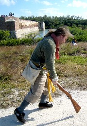 Michael and his gun crutch