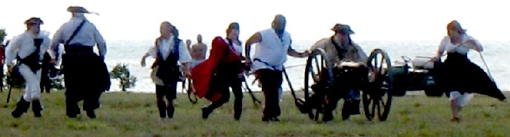 Pirates stealing a Brit cannon