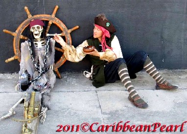 Someone feeding the skeleton