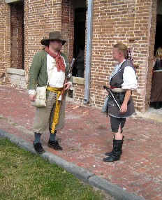 Michael and Wendy chat 
         while waiting for powder