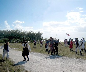 Sword fighting breaks out