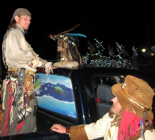 Mike contemplates his skeleton pirate mask