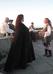 Sunset gang on the fort wall