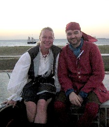 Mission and Wendy at sunset