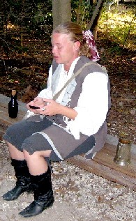 Wendy waiting by the blacksmith shop