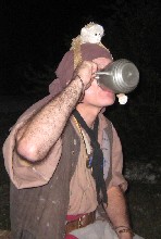 Lob trying to get Stynky's drink