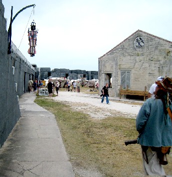 Becky at the Fort Entry