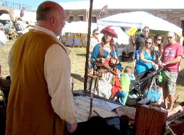 William Presents Navigation to a Crowd