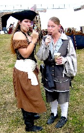 Girls Eating Key Lime Pie on Stick