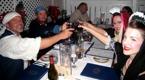 Everyone Toasting at Cafe Sole