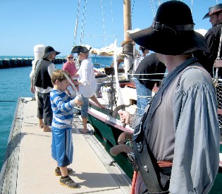 Devlin Sword-Fighting on the Dock