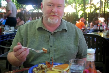 William at Breakfast at Blue Heaven
