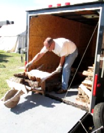 Steve Loading Wood