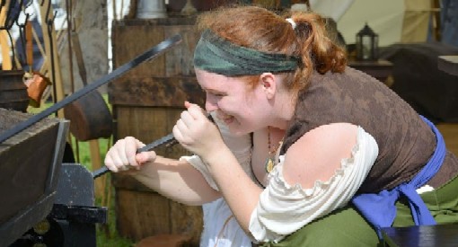 Calamity Grace Laughing at the Mysterious Pipe