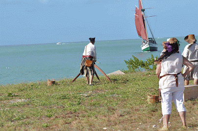 Ship Turning in Wind During Firing Demo