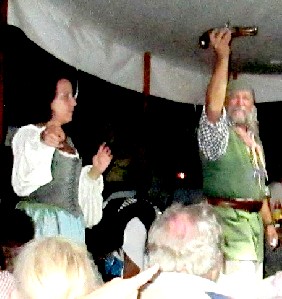 Michelle and Captain Jim Auctioning