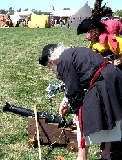 Mark and Marci prepping the cannon