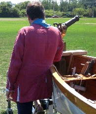 Mission waiting to fire the deck gun