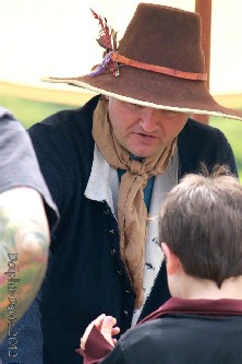 Mission and a kid at the table