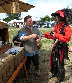 Bartholow Blackheart buying a bottle
