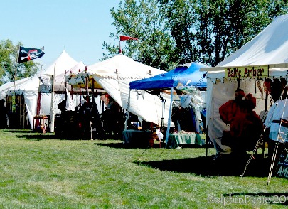 A row of vendor tenst