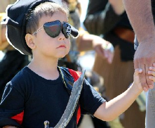 Kid with 2 eye patches