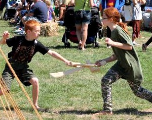 Kid's sword fighting
