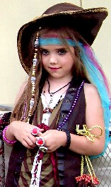 Girl looking devious