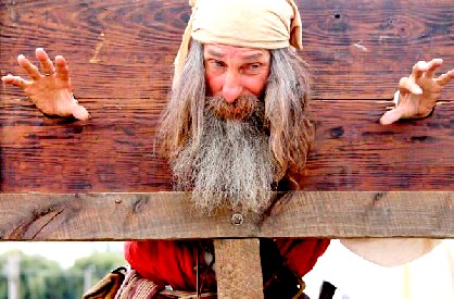 Billie in the stocks