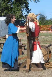 Billie and Jaime talking over the stocks