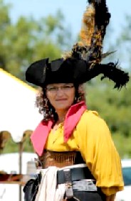 Marci with a big hat