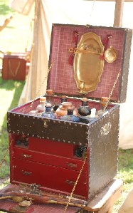 Michael Stevens leather-wrapped liquor cabinet