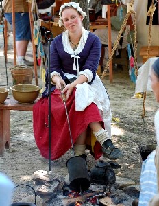 Chole roasting coffee at Paynetown 2009