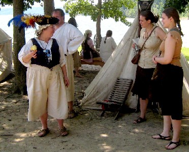 Jennie Gist talks to re-enctment intereted girls