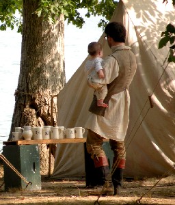 Albert Roberts holding Pip