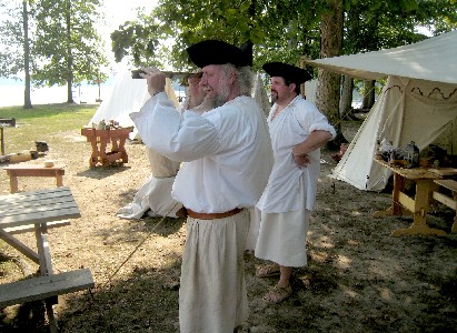 Mark Gist with spyglass