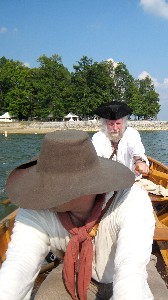 Mark and Michael rowing