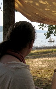 Michael B. looks out to sea