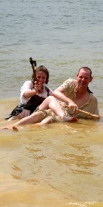 Sam and Carol in the water 1