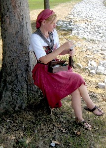 Suzanne Larner cleaning her pistol