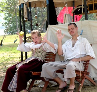 Laura Dollinger on a break at Paynetown