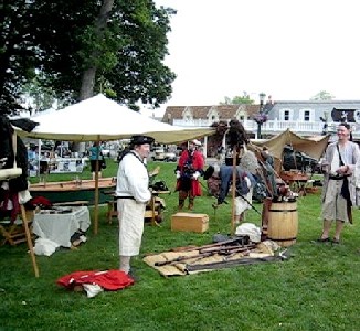 The boys display encampment tent
