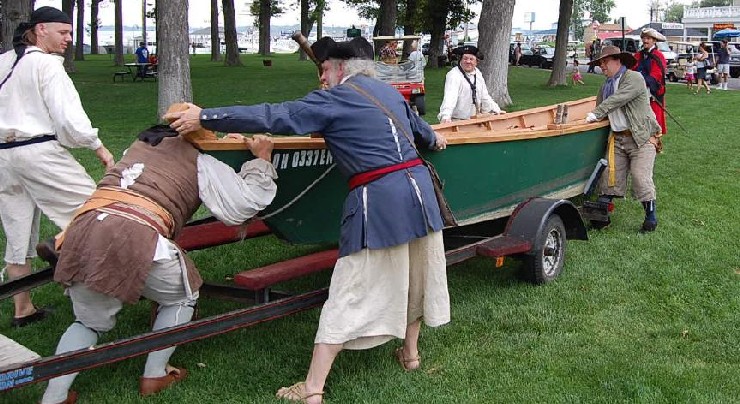 The boys unladening the Sheep 2