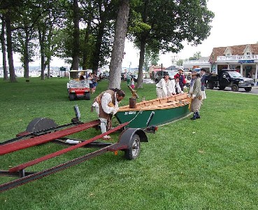 The boys unladening the Sheep 4