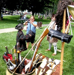 Someone photographing their child in M.A. d'Dogge's clothing