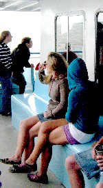 Girl brushing her teeth