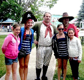Other Park Girls Pose with Michael & Mission