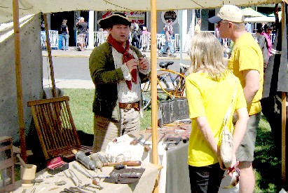 Michael explains the surgeon's instruments