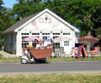 Pat and Katelyn's Pirate Scooter at the Ice Cream Shop