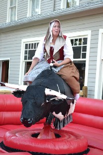 Cheeky fiesty as bull starts